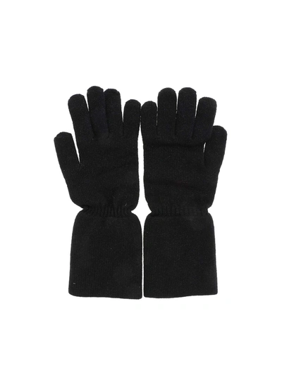 Kangra Cashmere Black Gloves Featuring Lamé Detail