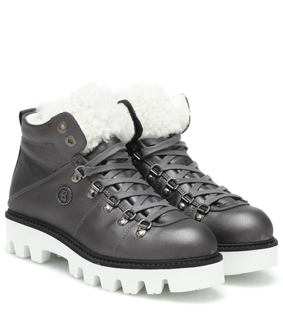 Bogner Copenhagen Leather Snow Boots In Grey