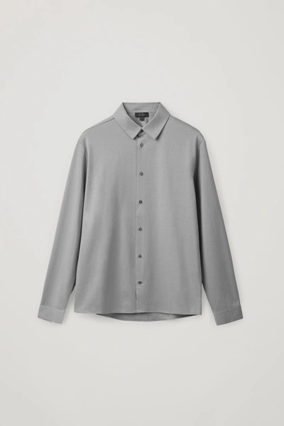 Cos Jersey Shirt In Grey