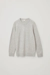 Cos Boiled Wool Jumper In Green