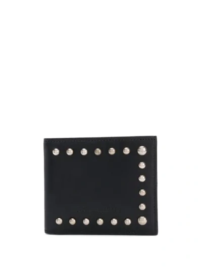 Dsquared2 Studded Leather Bifold Wallet In Black