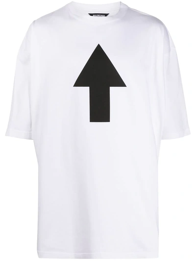 Balenciaga Arrow Print Short-sleeved T-shirt In White