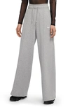 Nike Sportswear Knit Palazzo Pants In Dark Grey Heather/ White