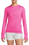 Nike Element Dri-fit Running T-shirt In Hyper Pink/ Pink/ Htr/ Silver