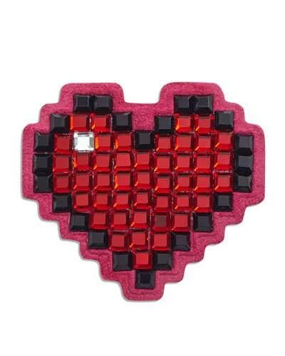 Anya Hindmarch Heart Crystal Sticker For Handbag, Red