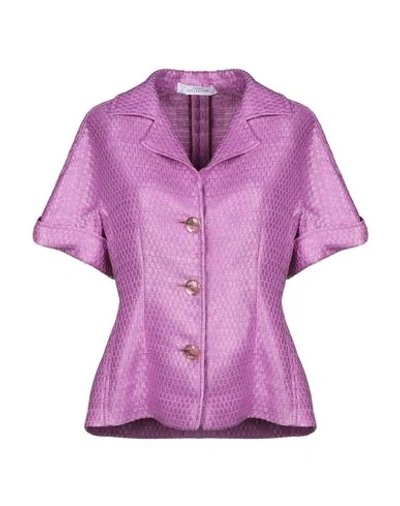 Versace Suit Jackets In Lilac
