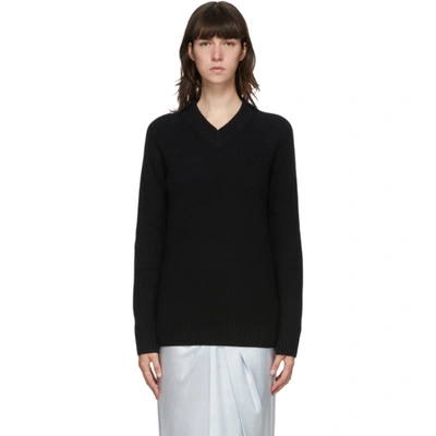 Helmut Lang Exposed Cut Out Sweater In Black