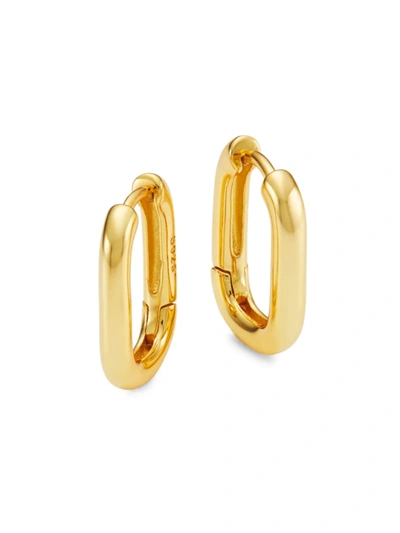 Luv Aj Chain Link 14k Gold-plated Huggie Hoop Earrings