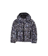 Tory Sport Cropped Printed Performance Satin Down Jacket In Midnight Teapot