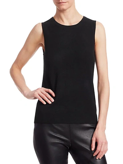 Saks Fifth Avenue Collection Classic Cashmere Shell In Ebony
