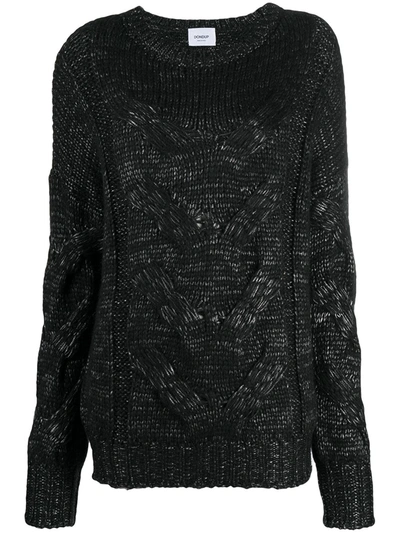 Dondup Chunky-knit Jumper In Black
