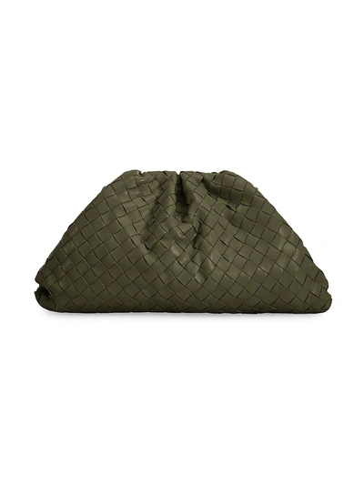 Bottega Veneta The Pouch Leather Clutch In Camp