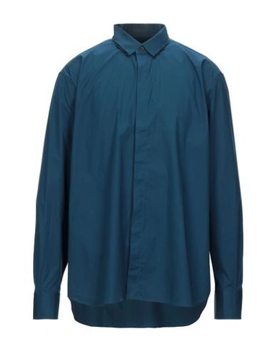 Zegna Solid Color Shirt In Blue