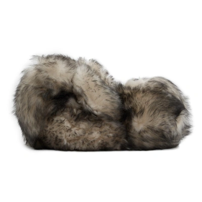 Vetements Hug Me Bear Shearling Slippers In White