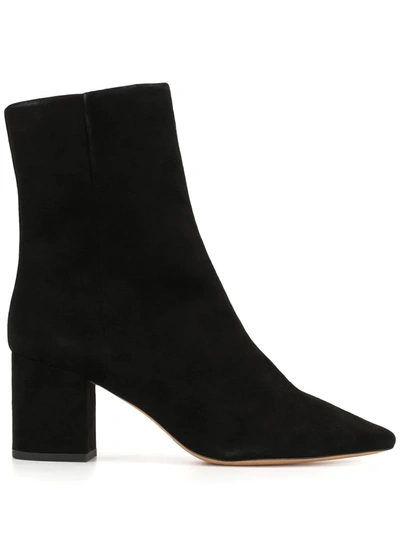 Iro Helens Suede Pointed Ankle Boots In Black