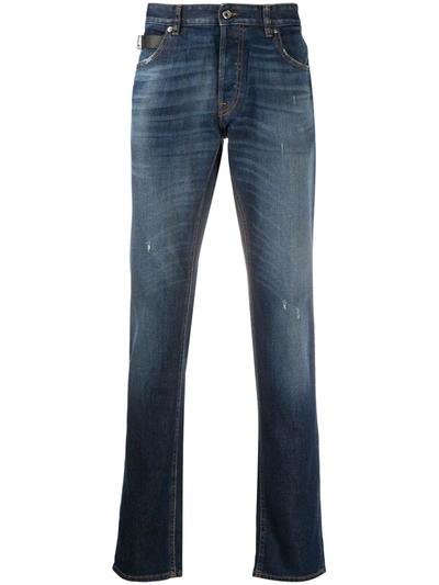 Just Cavalli Stca Logo Straight-leg Jeans In Blue