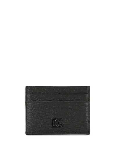 Dolce & Gabbana Dauphine Calfskin Cardholder In Nero