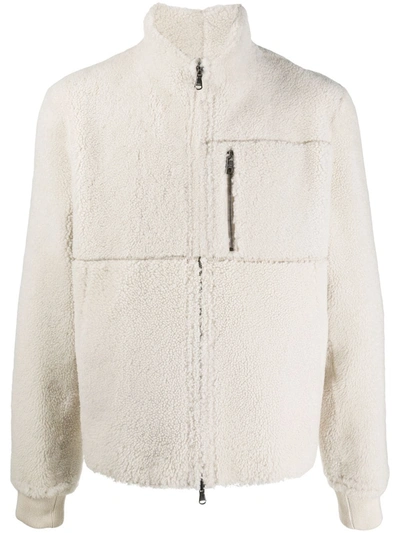 Giorgio Brato Long-sleeved Fleece Jacket In Neutrals