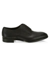 Giorgio Armani Footwear Textured Derby Shoes In Black
