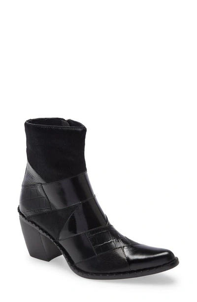 Jeffrey Campbell Caballeros Western Boot In Black Combo Leather