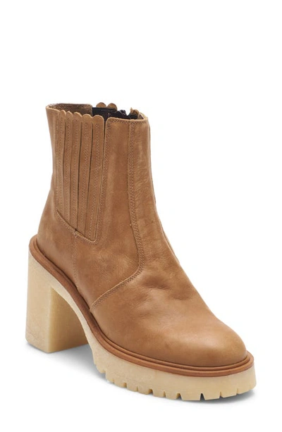 Free People James Chelsea Boot In Tan Leather