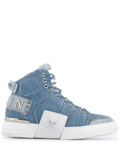 Philipp Plein Phantom Kicks High-top Trainers In Blue