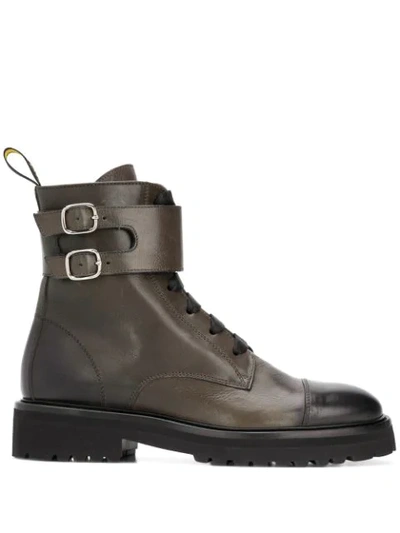 Doucal's Monk Strap Ankle Boots In Black