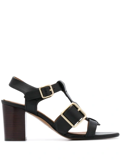 Apc Buckle-embellished Sandals In Black