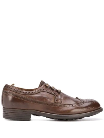 Officine Creative Punch-hole Lace-up Shoes In Brown