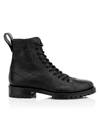 Jimmy Choo Cruz Leather Combat Boots In Black