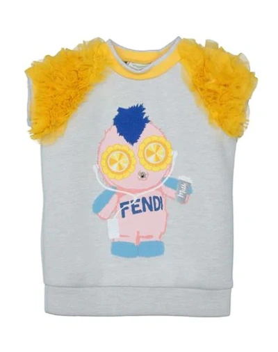 Fendi Kids' Sweatshirts In Light Grey