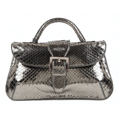 Pre-owned Tod's Silver Python Clutch Bag