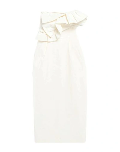 Anna October 3/4 Length Dresses In White