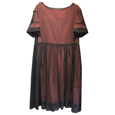Pre-owned Max Mara Mid-length Dress In Burgundy