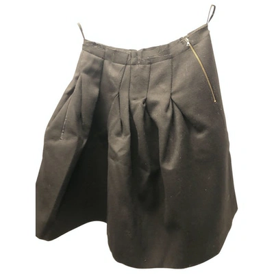 Pre-owned Nina Ricci Wool Mid-length Skirt In Black