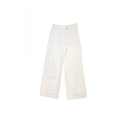 Pre-owned Chloé Trousers In White