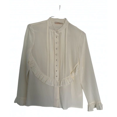 Pre-owned Tory Burch Silk Blouse In White