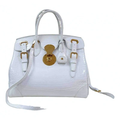 Pre-owned Ralph Lauren White Alligator Handbag