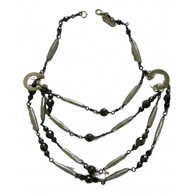 Pre-owned Max Mara Necklace In Silver