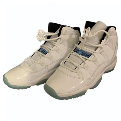 Pre-owned Jordan 11 Leather Trainers In White