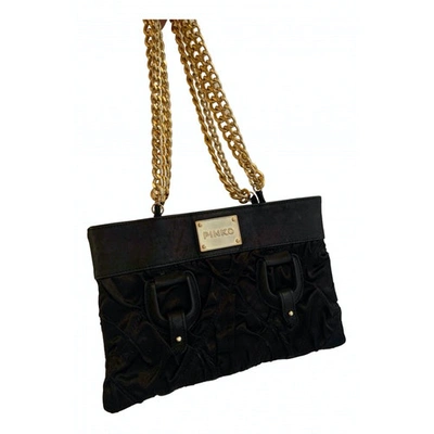 Pre-owned Pinko Cloth Handbag In Black