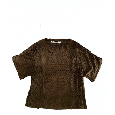 Pre-owned Drome Leather Top In Brown