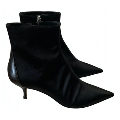 Pre-owned Emporio Armani Ankle Boots In Black