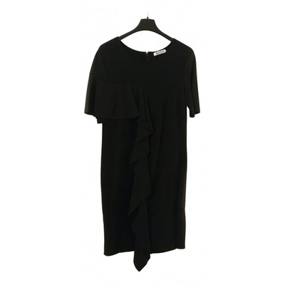 Pre-owned Dondup Wool Mini Dress In Black