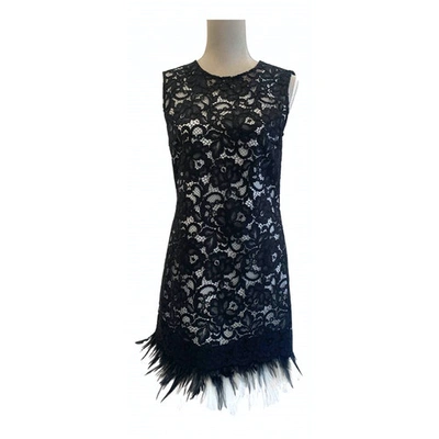 Pre-owned Dkny Lace Mini Dress In Black