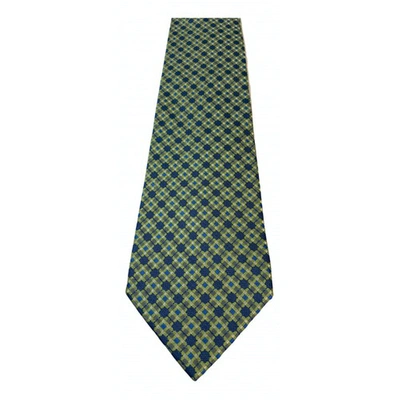 Pre-owned Trussardi Silk Tie In Green