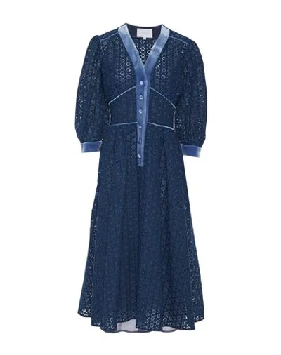 Luisa Beccaria 3/4 Length Dresses In Dark Blue