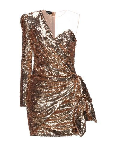 Elisabetta Franchi Short Dresses In Gold