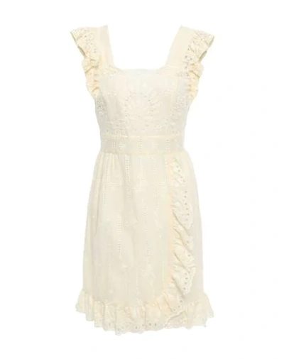 Anna Sui Short Dress In Ivory