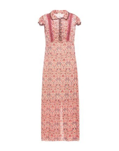 Anna Sui Long Dresses In Salmon Pink